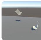 Task 1A environment: a chair and a mid-air target